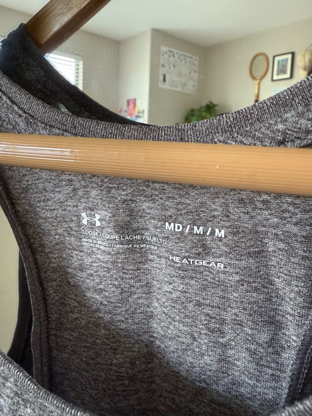 Under Armour Heather Grey Tank Top - M - Picture 3 of 4